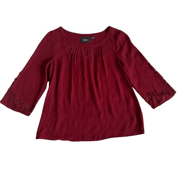 Maeve Anthropologie wine red top size 4 - Picture 11 of 12